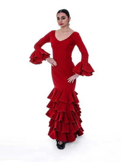 Traje de flamenca Alcázar en color rojo