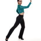 Pantalon tango con Top Crop Lucía verde esmeralda