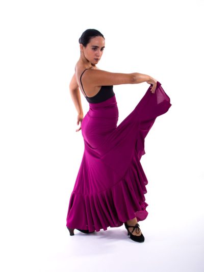Falda flamenca Alma color buganvilla