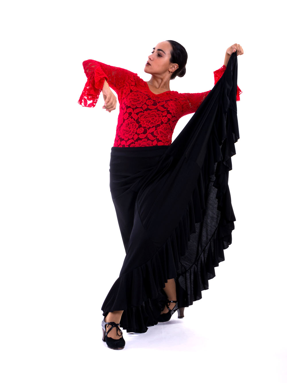 Falda flamenco barata Lola vista vuelo