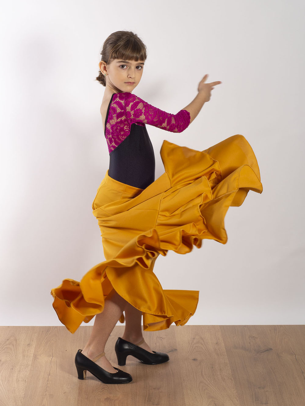 Falda flamenca Trini de Paralola en color albero.